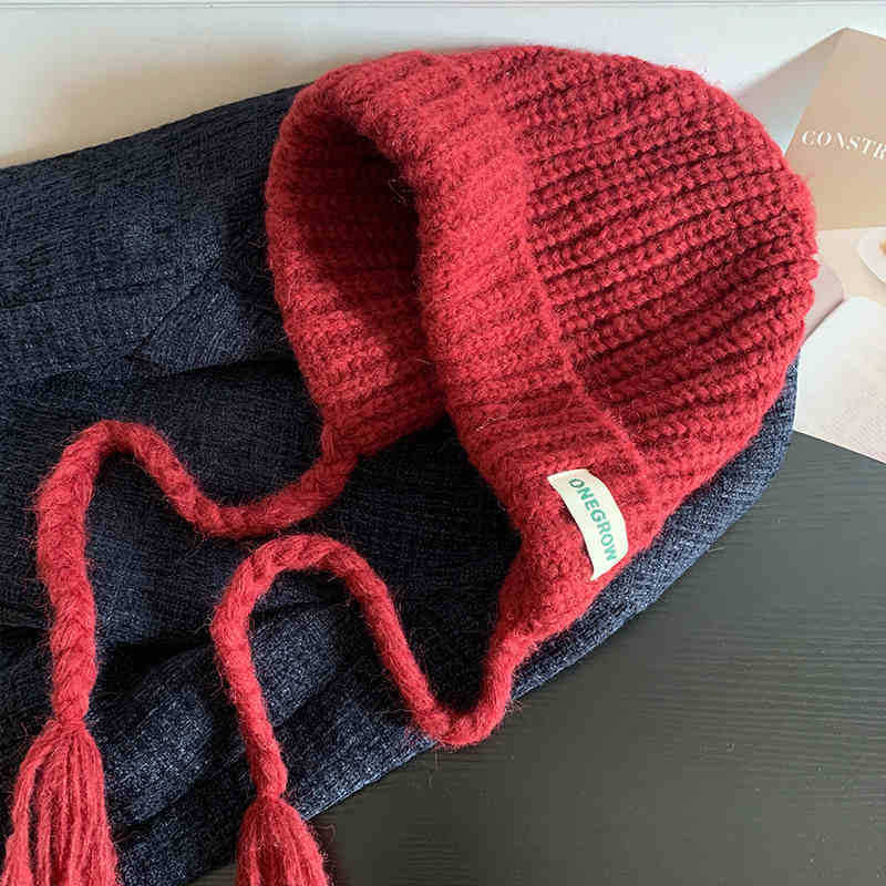 Korean Style Knitted Balaclava Winter Warm Hat