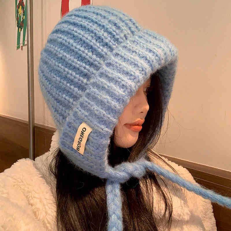 Korean Style Knitted Balaclava Winter Warm Hat