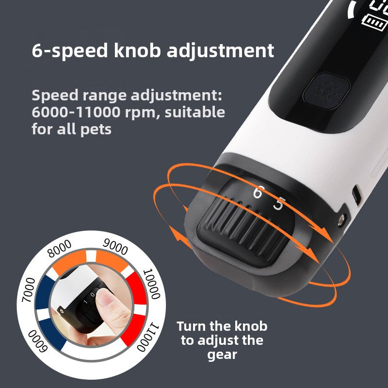Rechargeable LED Pet Nail Grinder with Dual Light