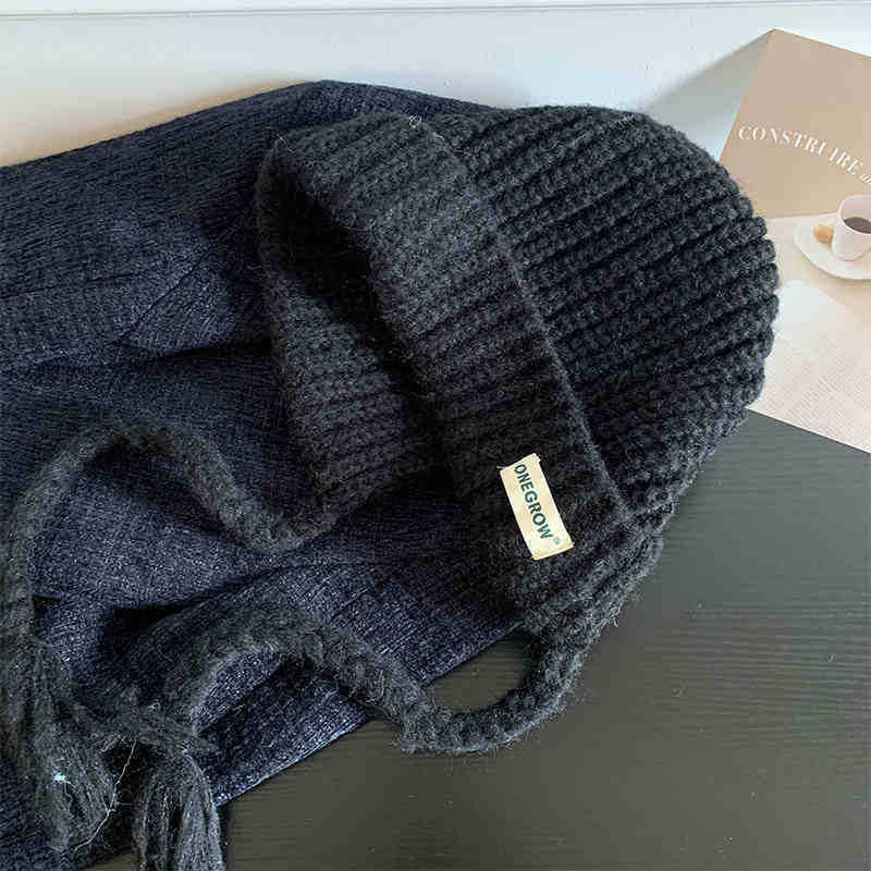 Korean Style Knitted Balaclava Winter Warm Hat