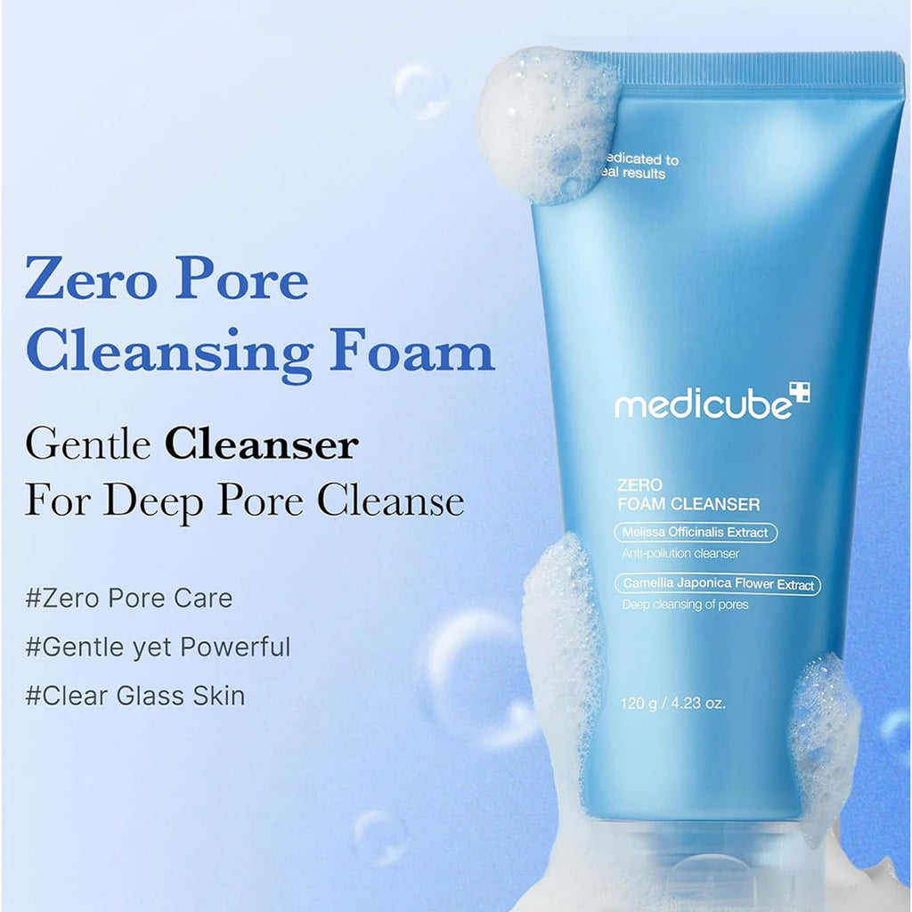 Medicube ZERO FOAM CLEANSER 120g, Gentle Daily Wash, Soft Skin Touch, Mild Formula, Korean Cosmetics, Korean Skincare