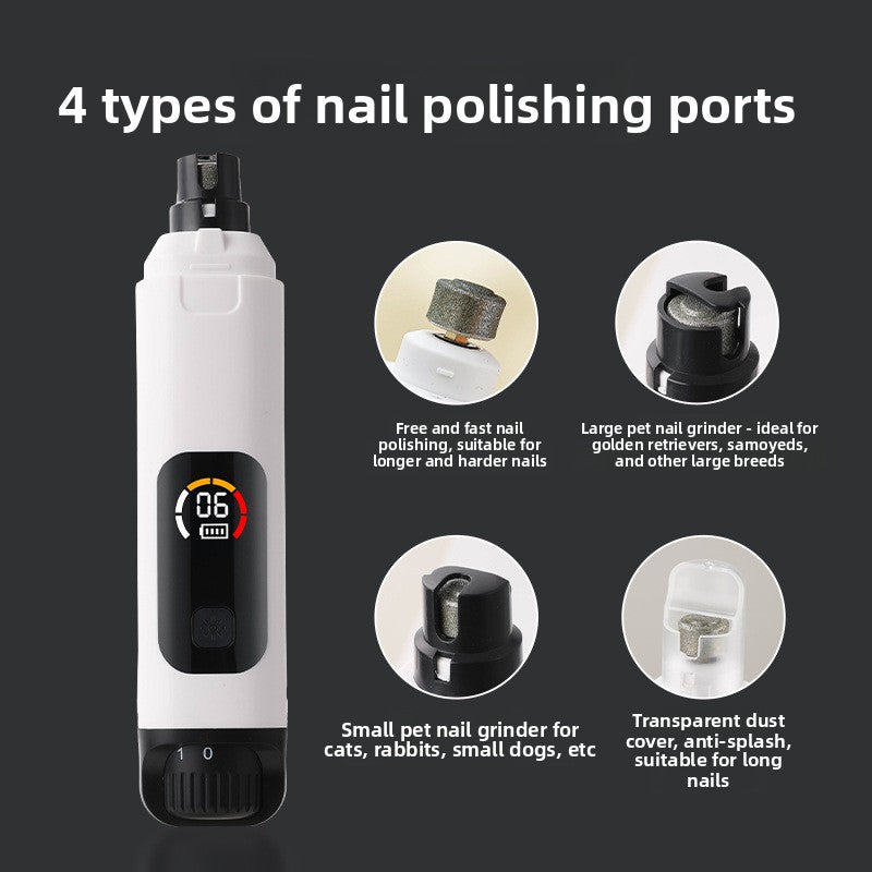 Rechargeable LED Pet Nail Grinder with Dual Light