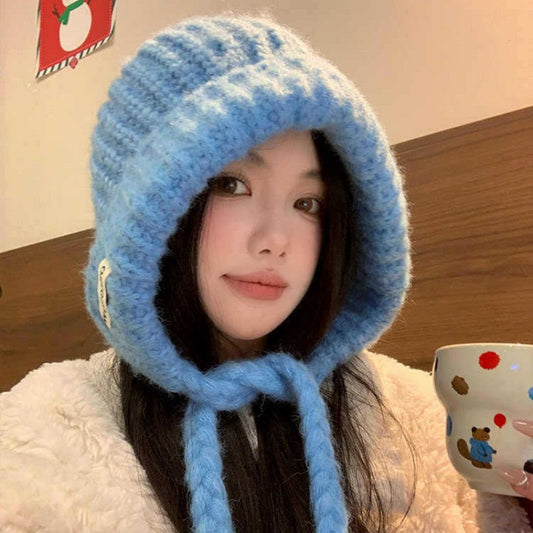 Korean Style Knitted Balaclava Winter Warm Hat