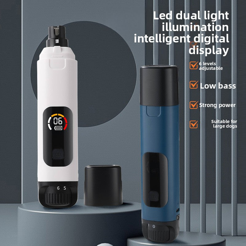 Rechargeable LED Pet Nail Grinder with Dual Light